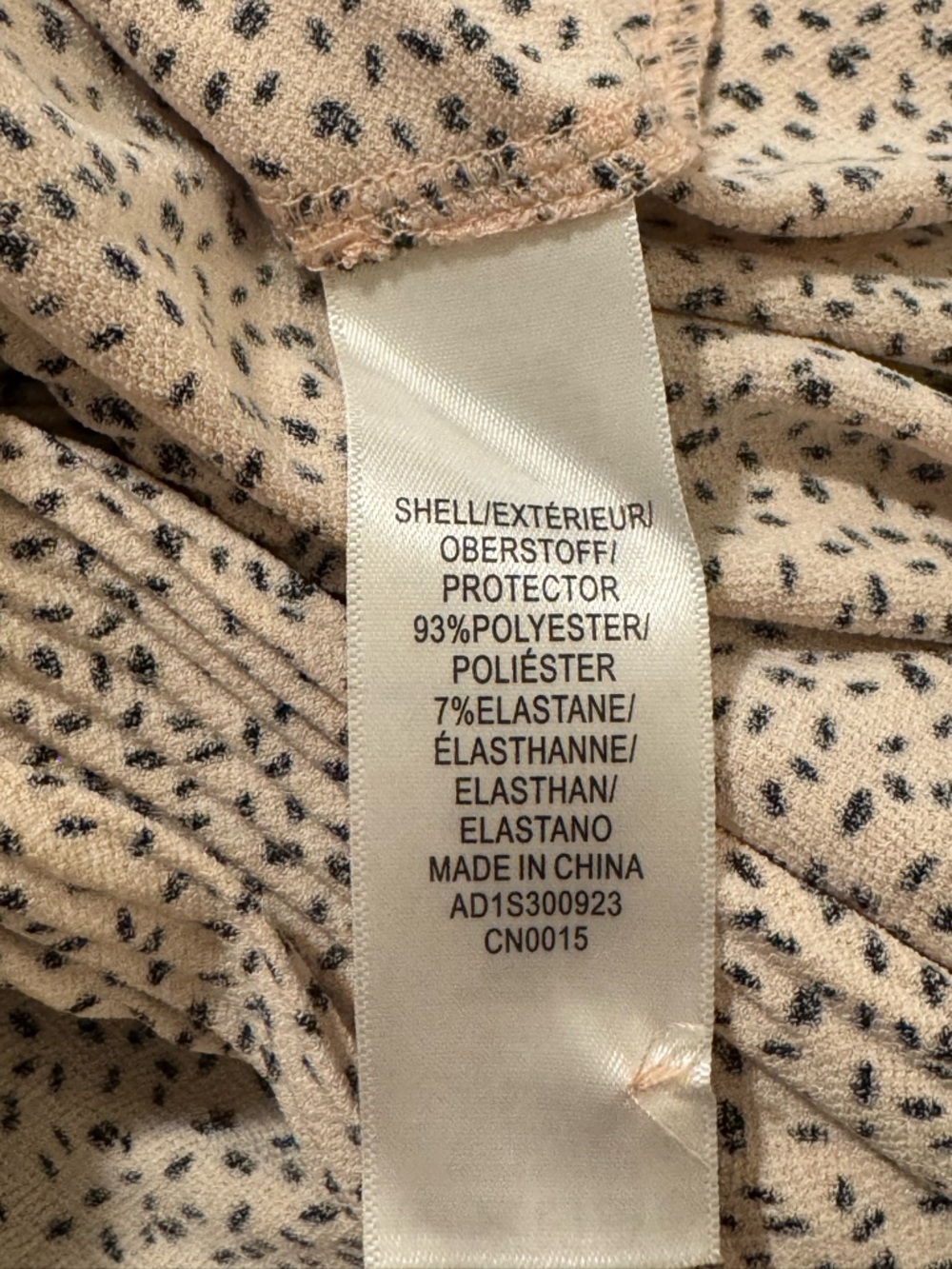 Adrianna Papell Peach Printed Long Sleeve Blouse - Picture 8 of 9